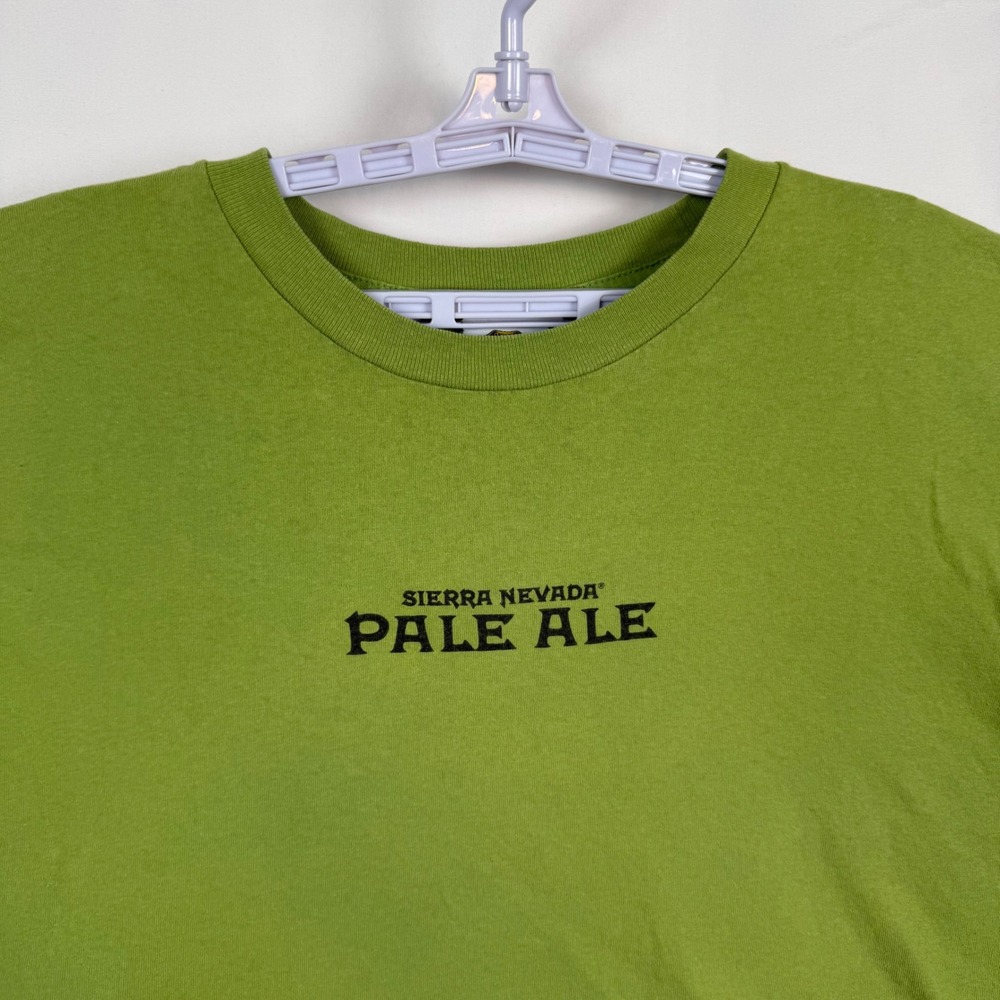 Sierra Nevada Brewing Co Pale Ale T-Shirt Mens 2XL Green Graphic Tee Made in USA